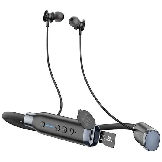 Hoco ES62 Wireless Earphones Bluetooth Neck Hang Schwarz - MIZO.at