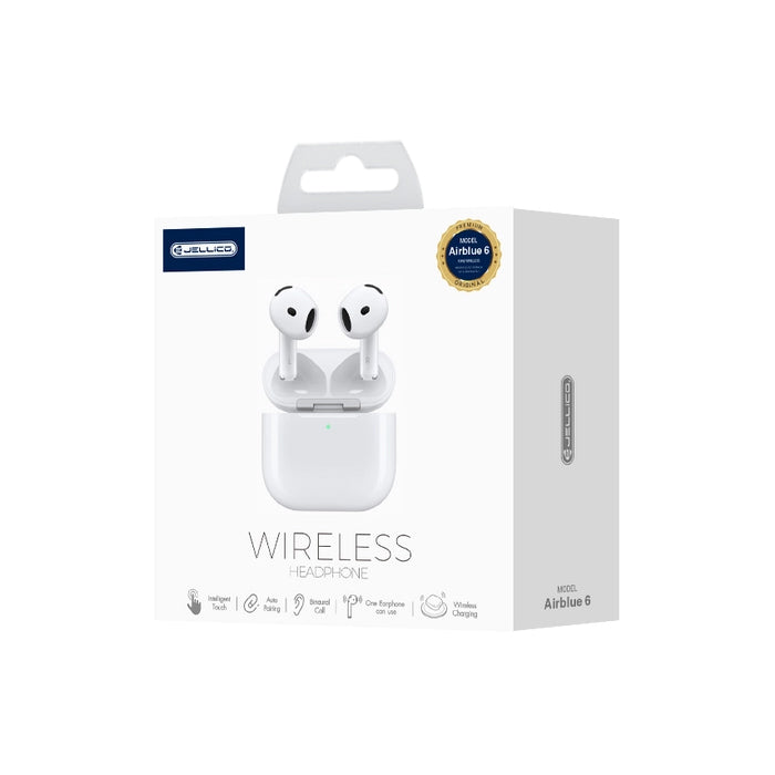 JELLICO AirBlue 6 Earphones | Wireless, White, Touch Control - MIZO.at