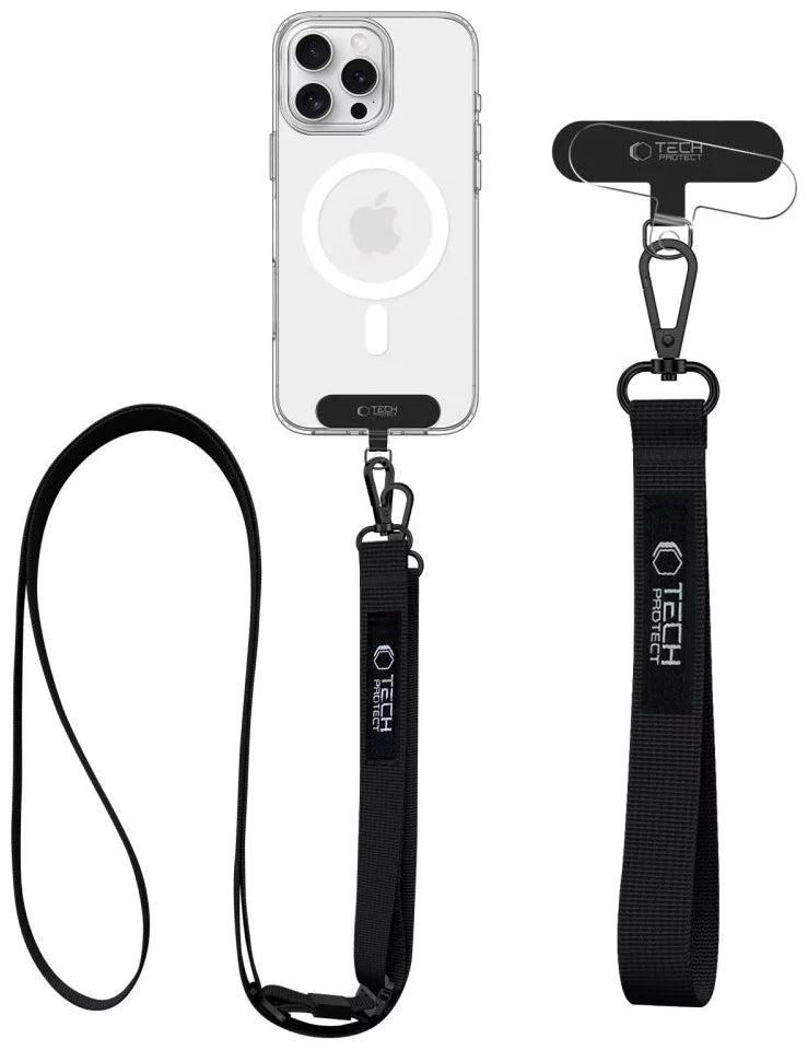 Tech-Protect C6S Rope Crossbody | Adjustable Phone Strap, Black - MIZO.at