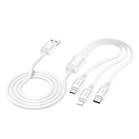 Hoco X74 3in1 USB Kabel 1m Lightning Micro USB USB-C Weiß - MIZO.at