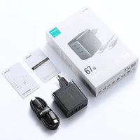 Joyroom GaN 67W 4-Port Charger + USB-C Cable | Black TCG02 - MIZO.at