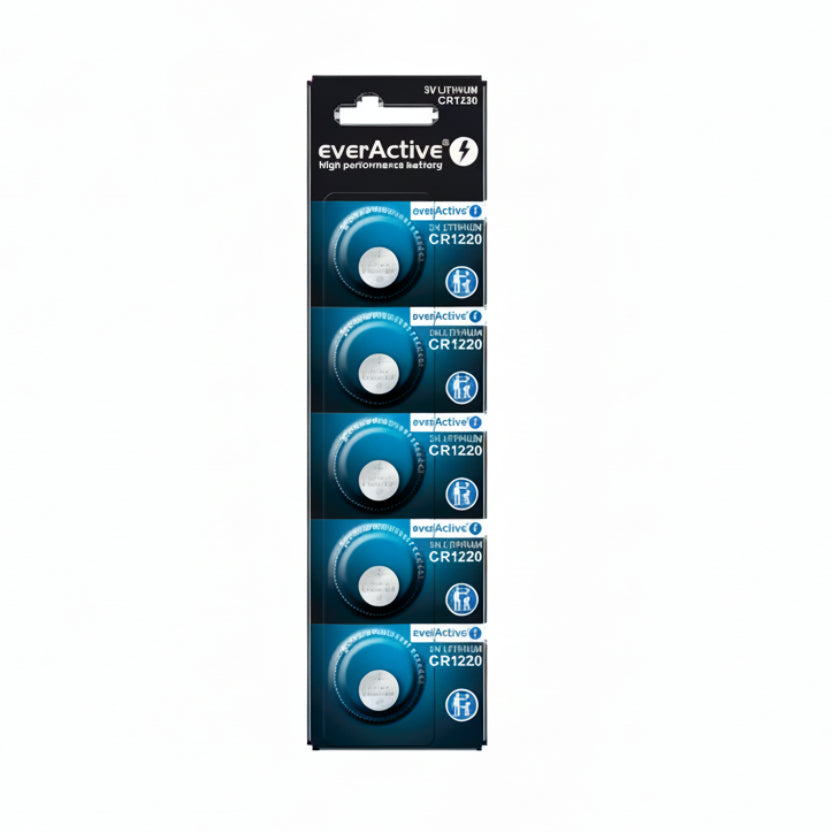 5er Pack everActive CR1220 Lithium Knopfzellen 3 V - MIZO.at