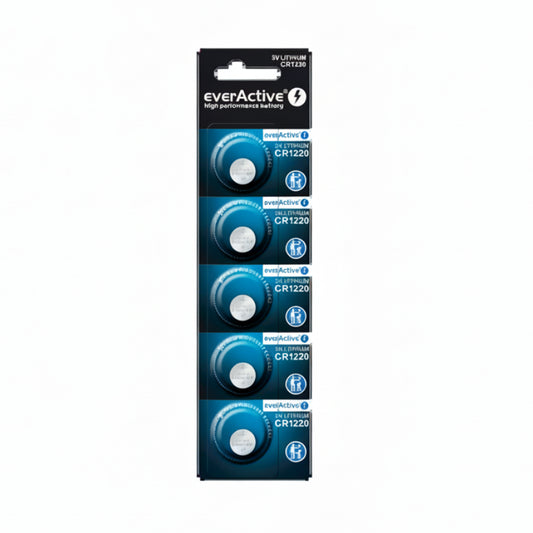 5er Pack everActive CR1220 Lithium Knopfzellen 3 V - MIZO.at
