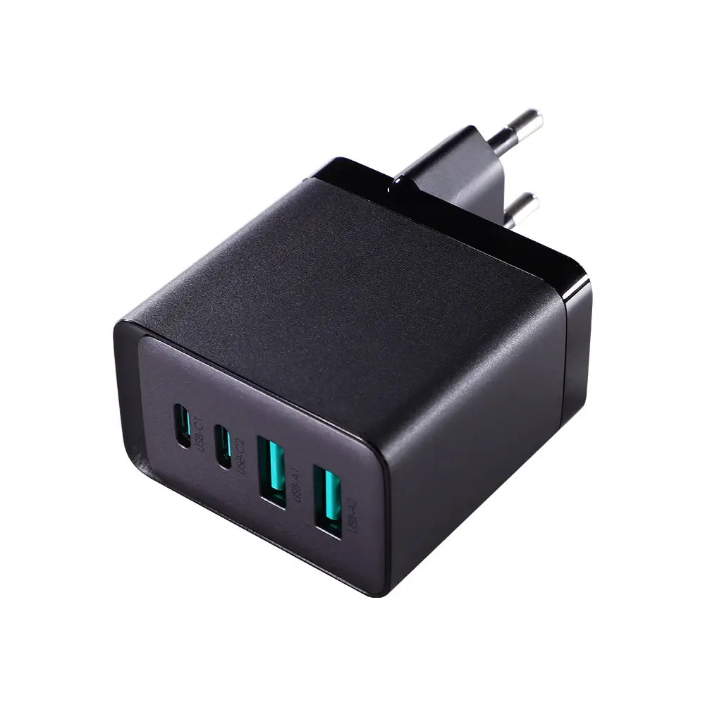 Joyroom GaN 67W 4-Port Charger + USB-C Cable | Black TCG02 - MIZO.at