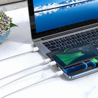 Hoco X74 3in1 USB Kabel 1m Lightning Micro USB USB-C Weiß - MIZO.at