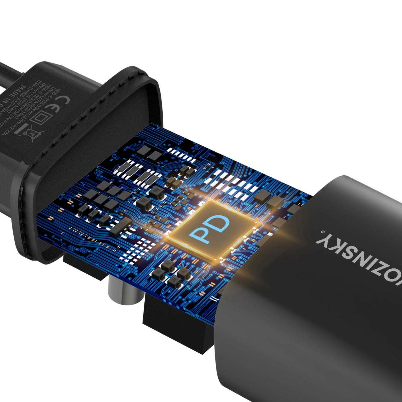 Wozinsky 20W USB-A USB-C Wall Charger | Dual Ports, Fast Charging - MIZO.at