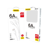 Dudao 3in1 Universal USB Cable | USB-C, Micro USB, Lightning - 6A - MIZO.at