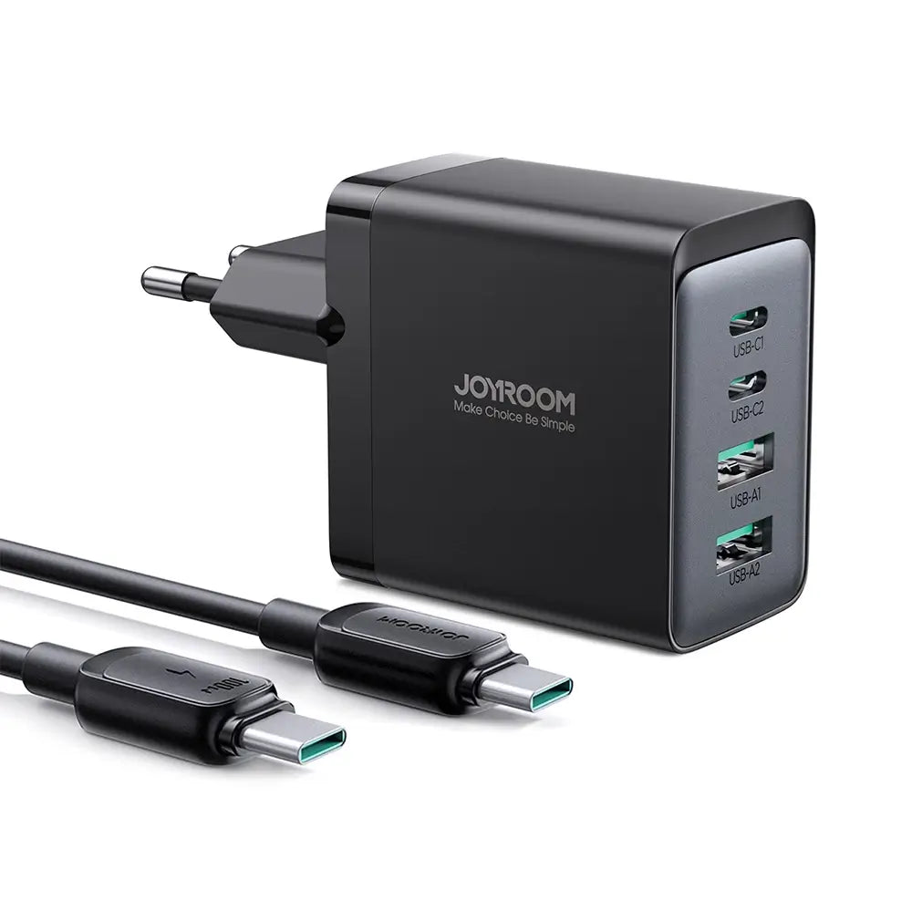 Joyroom GaN 67W 4-Port Charger + USB-C Cable | Black TCG02 - MIZO.at
