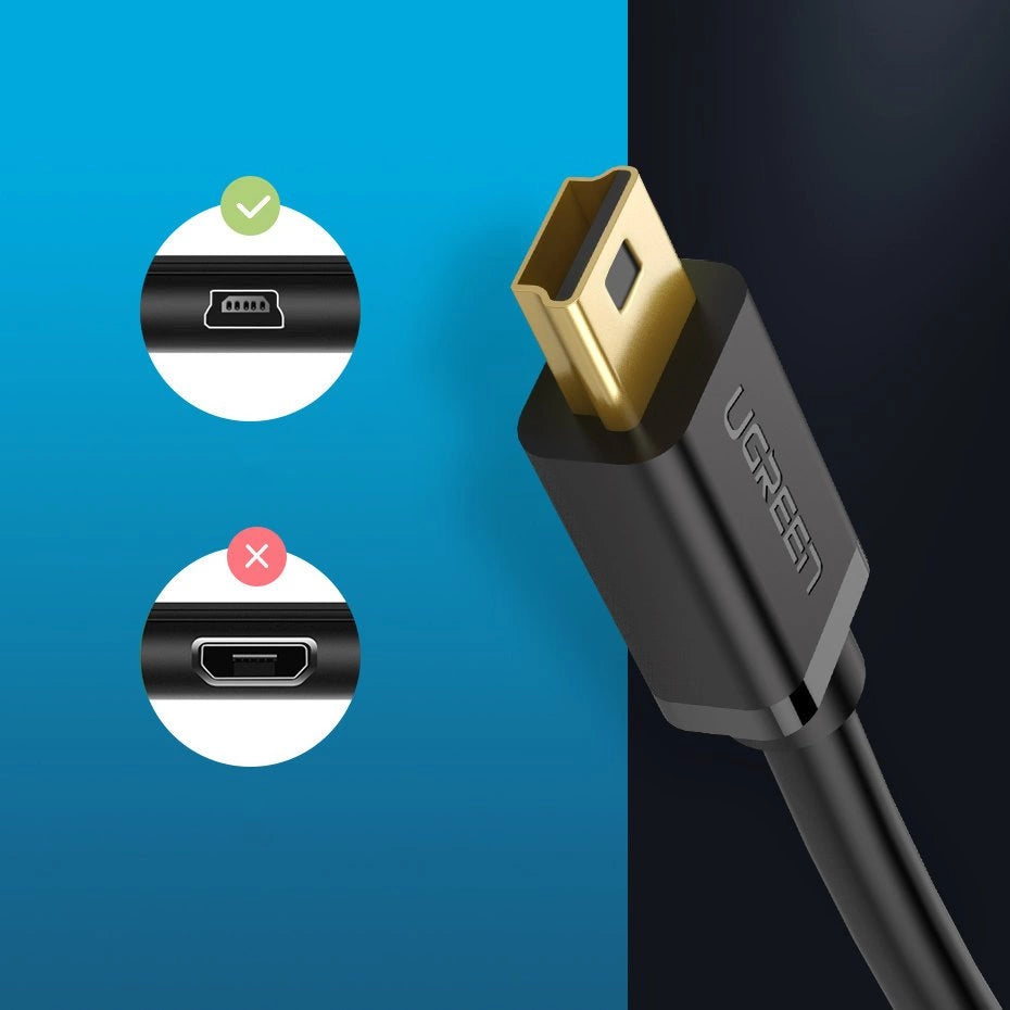 Ugreen USB Cable Mini USB | 480 Mbps 1m Durable Data Transfer - MIZO.at