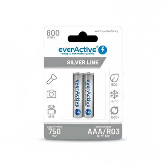 everActive R03 AAA Ni-MH 800mAh Ready-to-Use 2er Pack - MIZO.at