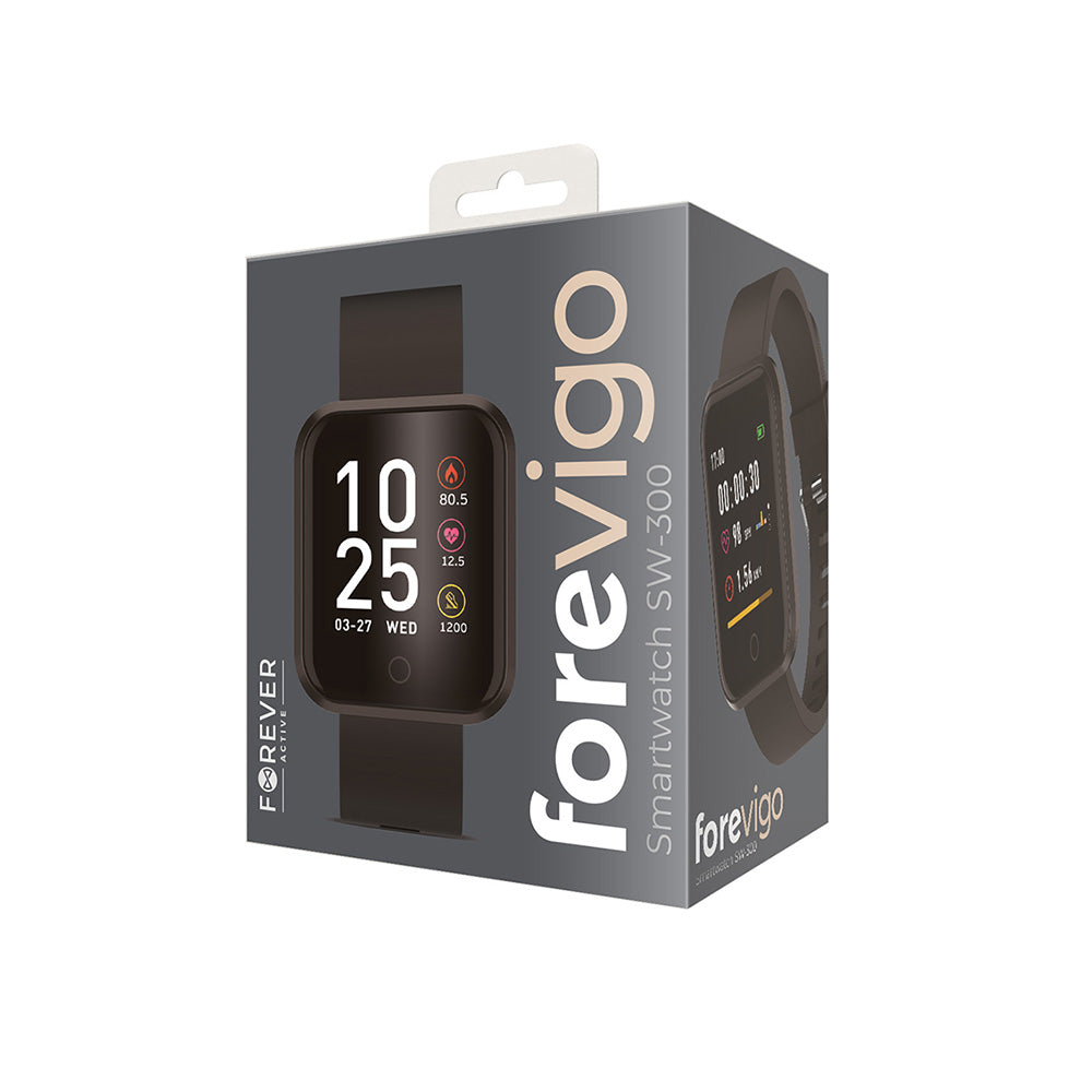 Forever Smartwatch ForeVigo SW-300 | Black Fitness Tracker - MIZO.at