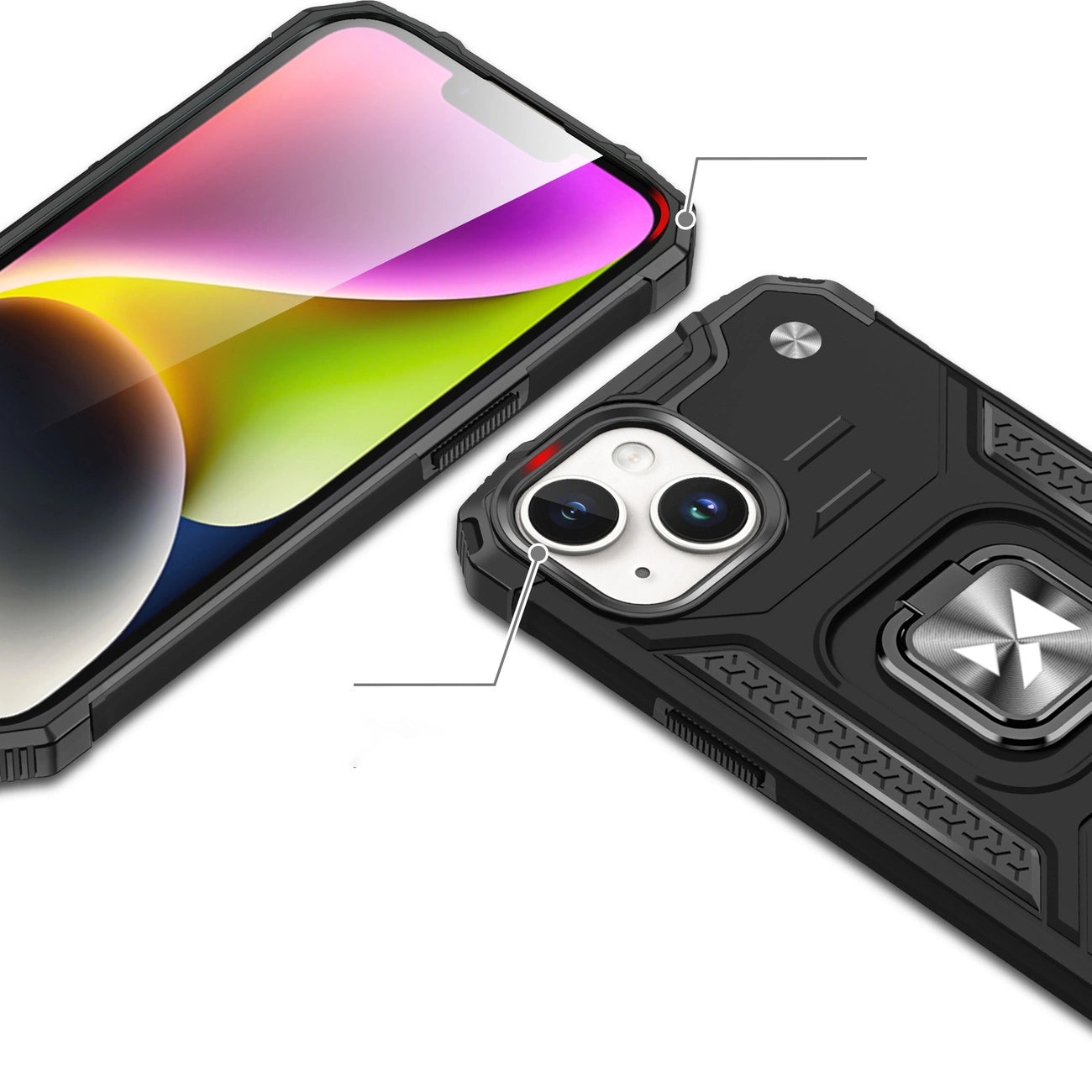 iPhone 15 Pro Wozinsky Ring Armor Case | Stylish Protection in Red - MIZO.at