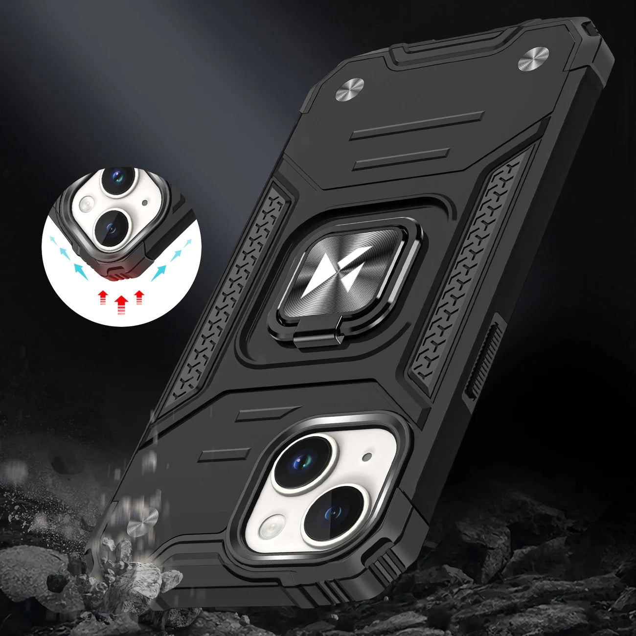 iPhone 15 Pro Max Wozinsky Ring Armor Case | Ultimate Protection in Black - MIZO.at