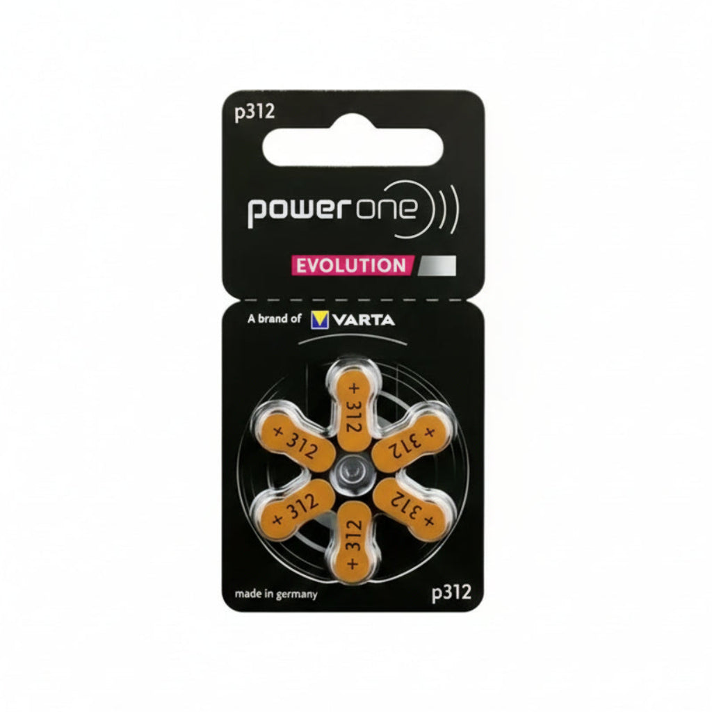 Power One Evolution 312 Batteries 6er Pack Made in Germany - MIZO.at