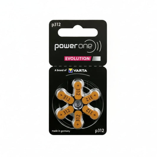 Power One Evolution 312 Batteries 6er Pack Made in Germany - MIZO.at