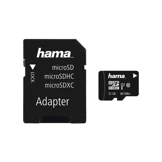 Hama 32GB MicroSDHC UHS-II Speicherkarte U3 + SD-Adapter - MIZO.at