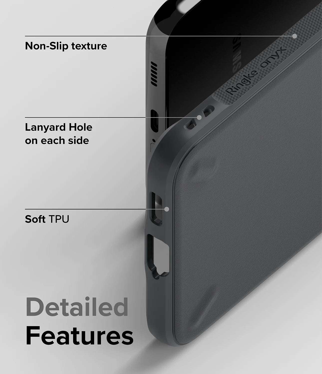 Galaxy S22+ Case Onyx Dark Gray | Durable TPU Protection - MIZO.at