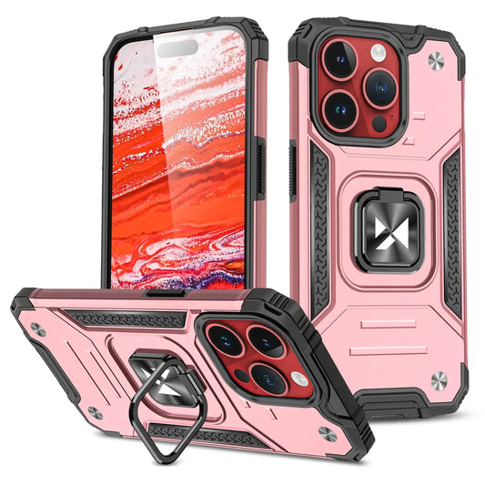 iPhone 15 Pro Schutzhülle – Wozinsky Ring Armor Case Rosagold - MIZO.at