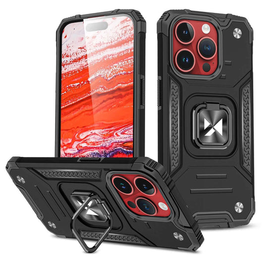 iPhone 15 Pro Max Schutzhülle – Wozinsky Ring Armor Case Schwarz - MIZO.at