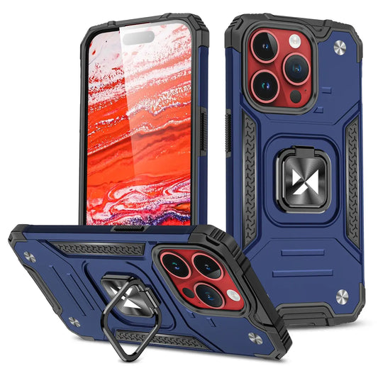 iPhone 15 Pro Max Schutzhülle – Wozinsky Ring Armor Case Blau - MIZO.at