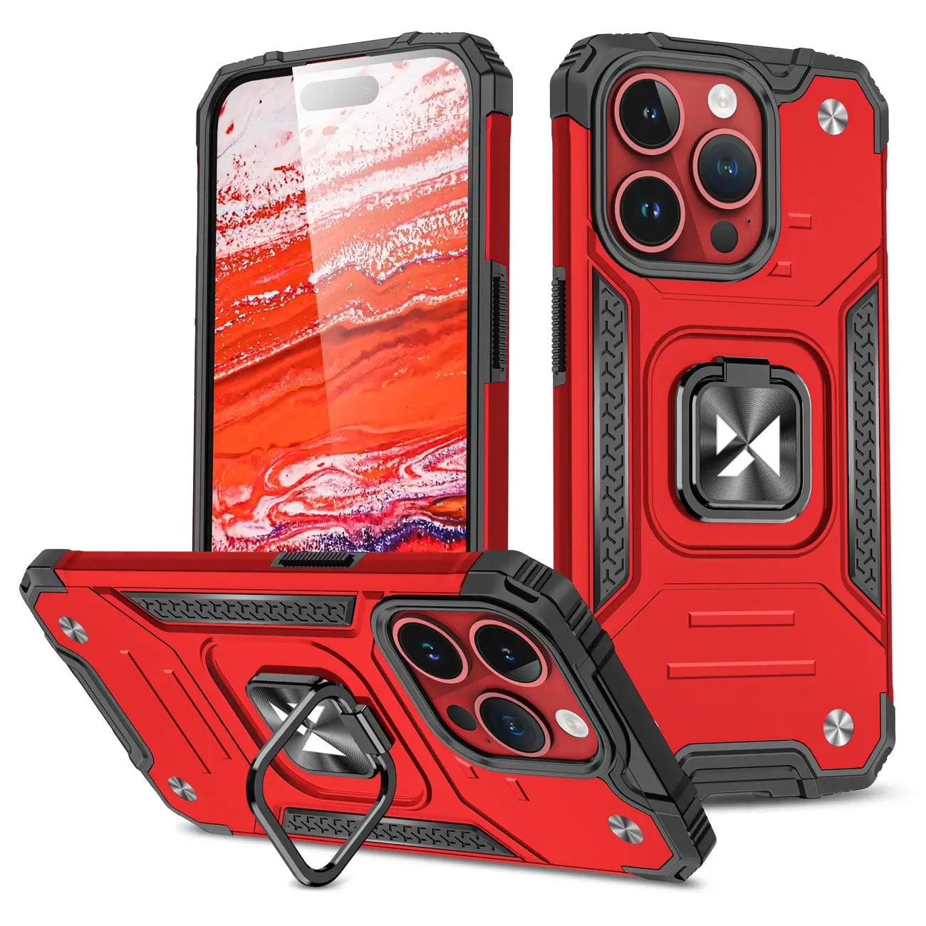 iPhone 15 Pro Max Wozinsky Ring Armor Case | Ultimate Protection in Red - MIZO.at