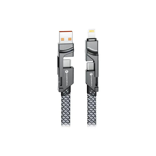 FORCELL F-ENERGY C241 4in1 Cable QC PD 3A 60W 1m Chrome - MIZO.at
