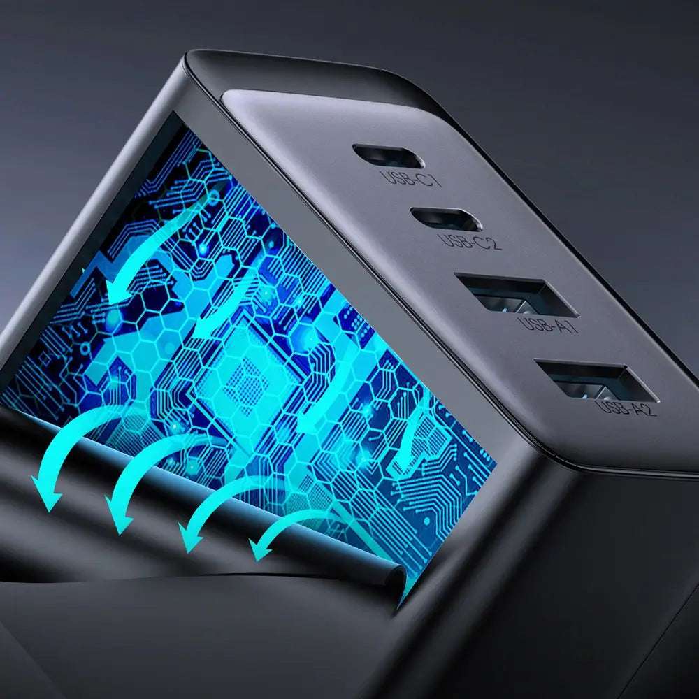 Joyroom GaN 67W 4-Port Charger + USB-C Cable | Black TCG02