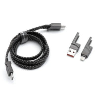 FORCELL F-ENERGY C241 4in1 Cable QC PD 3A 60W 1m Chrome - MIZO.at