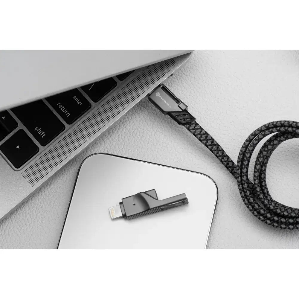 FORCELL F-ENERGY C241 4in1 Cable QC PD 3A 60W 1m Chrome - MIZO.at