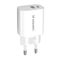 Wozinsky 20W USB-A USB-C Wall Charger | Dual Ports, Fast Charging (White) - MIZO.at