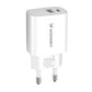 Wozinsky 20W USB-A & USB-C Wandladegerät | Dual-Port Weiß - MIZO.at