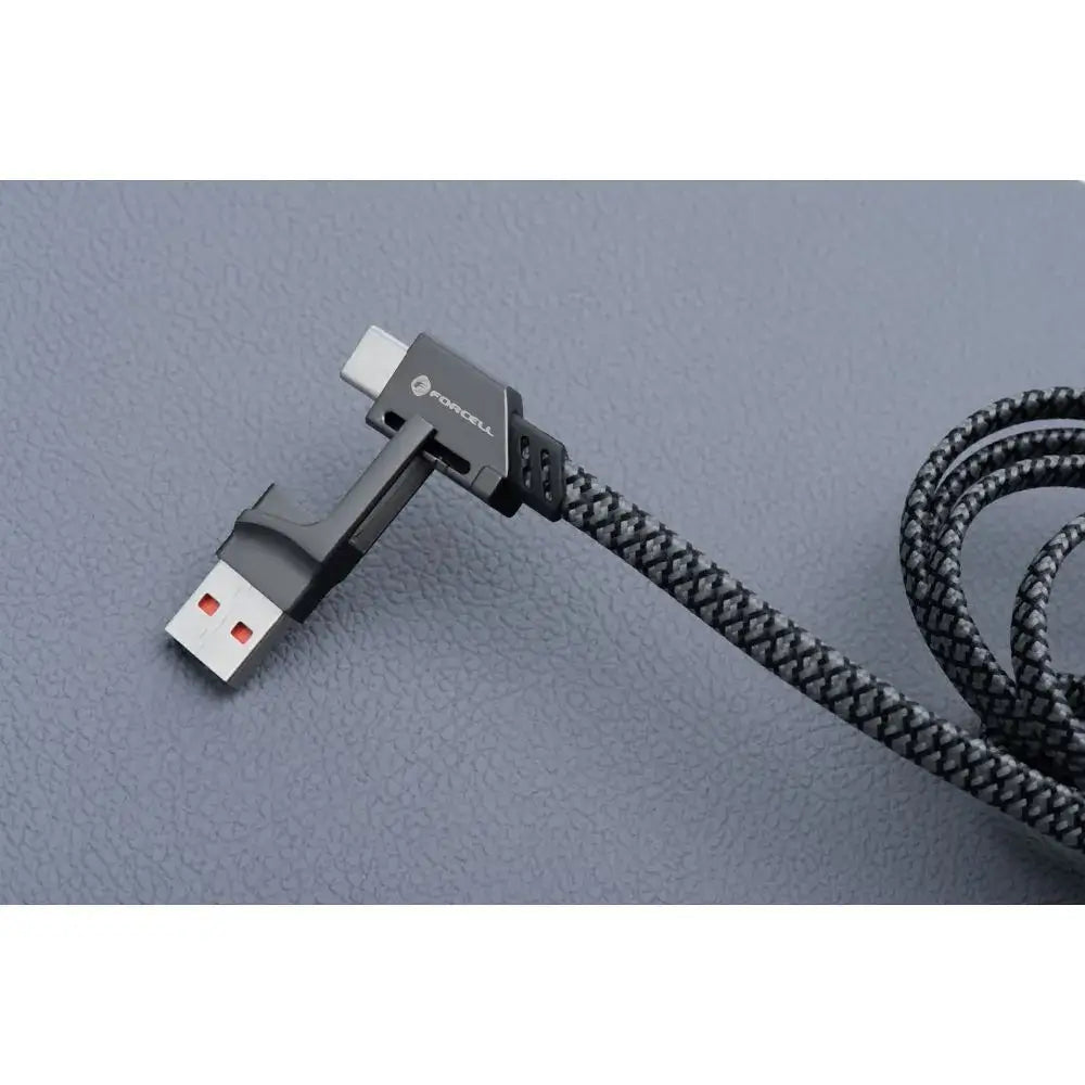 FORCELL F-ENERGY C241 4in1 Cable QC PD 3A 60W 1m Chrome - MIZO.at