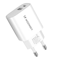 Wozinsky 20W USB-A USB-C Wall Charger | Dual Ports, Fast Charging (White) - MIZO.at