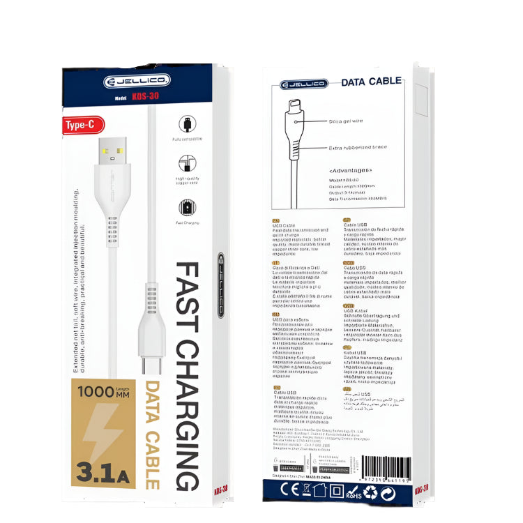 Jellico USB C Cable | 3.1A Fast Charging Type-C KDS-30 Cable 1M - MIZO.at