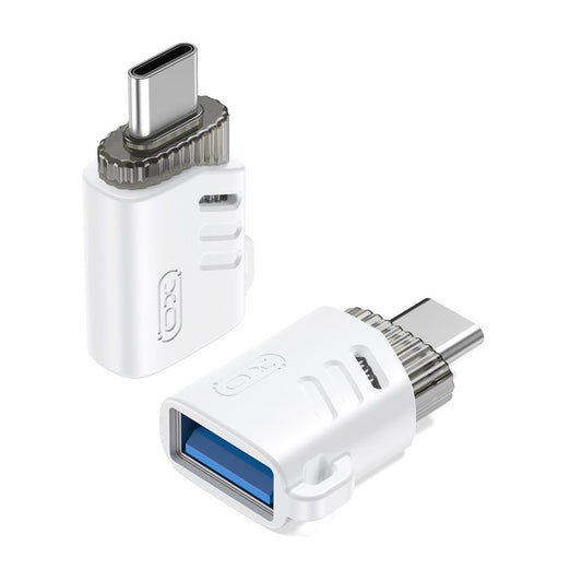 XO Adapter NB256B OTG USB zu USB-C – Weiß Kompakt Design - MIZO.at