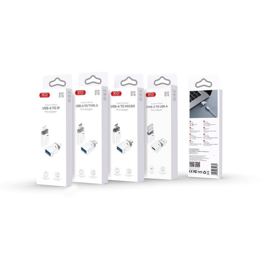 XO Adapter NB256B OTG USB to USB-C | White Compact Design - MIZO.at