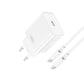 XO CE15 Ladegerät Set 20W PD USB-C – Inkl. USB-C Kabel Weiß - MIZO.at
