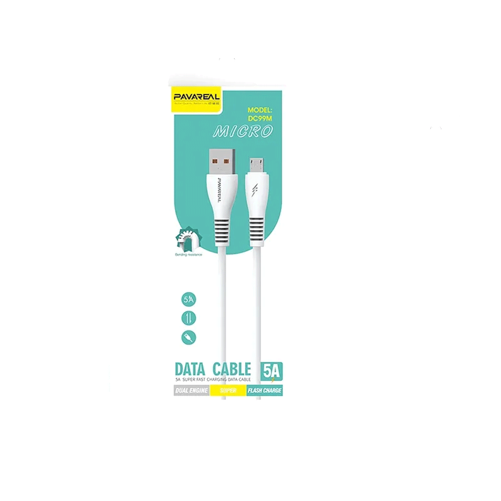 Pavareal USB to Micro-USB Cable | 1m White – Fast Charging & Data Sync - MIZO.at