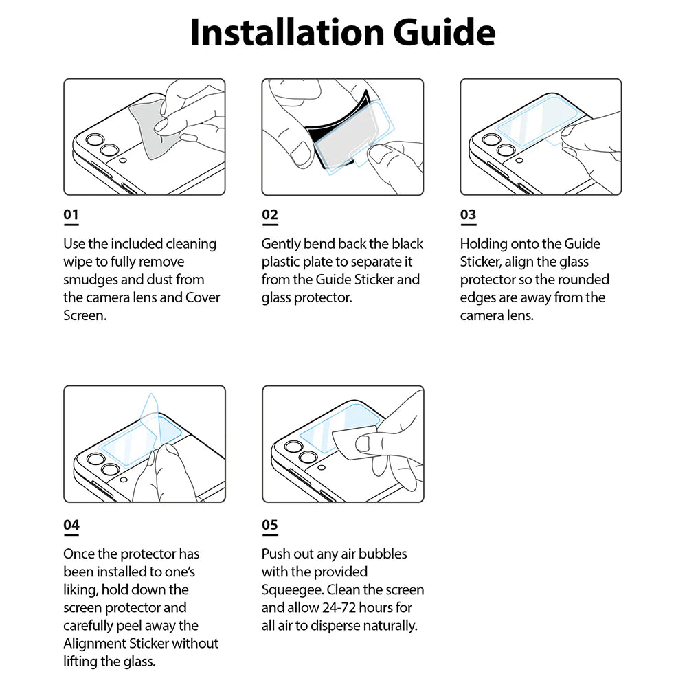 Galaxy Z Flip 3 Tempered Glass Screen Protector | 3-Pack - MIZO.at