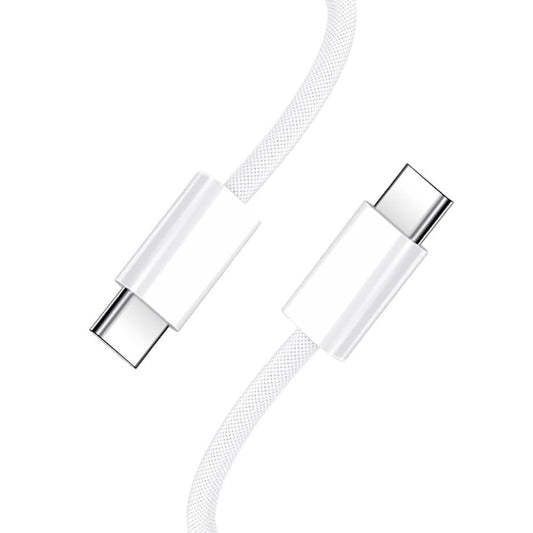 BWOO USB-C Kabel 60W BO-X284 – 1m Fast Charge Datenkabel Weiß - MIZO.at