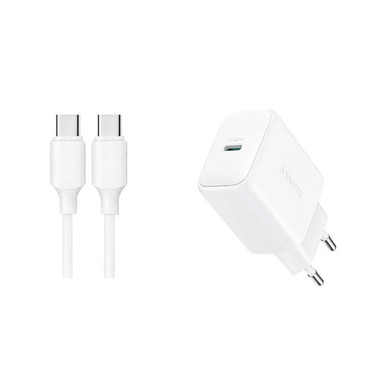Joyroom JR-TCF20 20W USB-C PD Ladegerät + USB-C Kabel 1m Weiß - MIZO.at