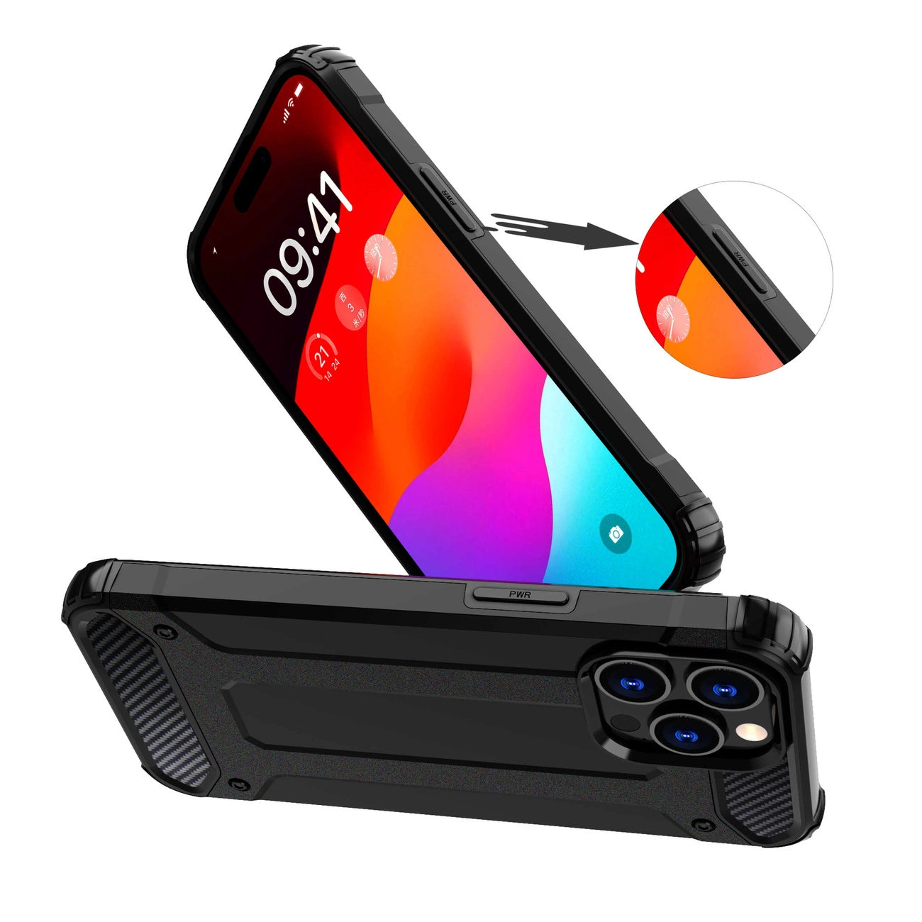 iPhone 15 Pro Max Hybrid Armor Series | Blue, Shockproof Protection - MIZO.at