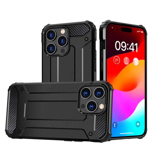 iPhone 15 Pro Hybrid Armor Series Schwarz - MIZO.at