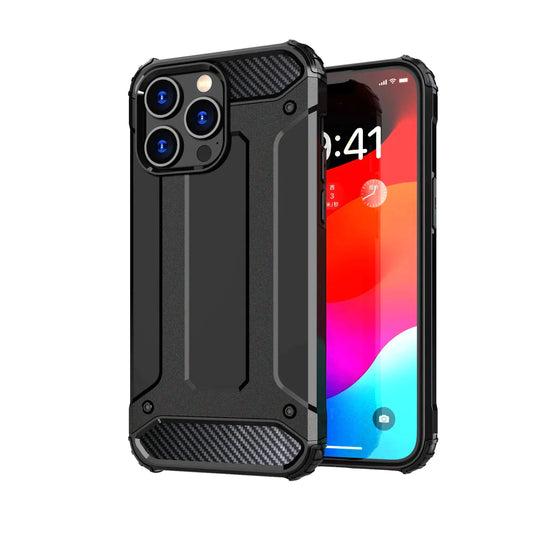 iPhone 15 Hybrid Armor Series | Black, Shockproof Protection - MIZO.at