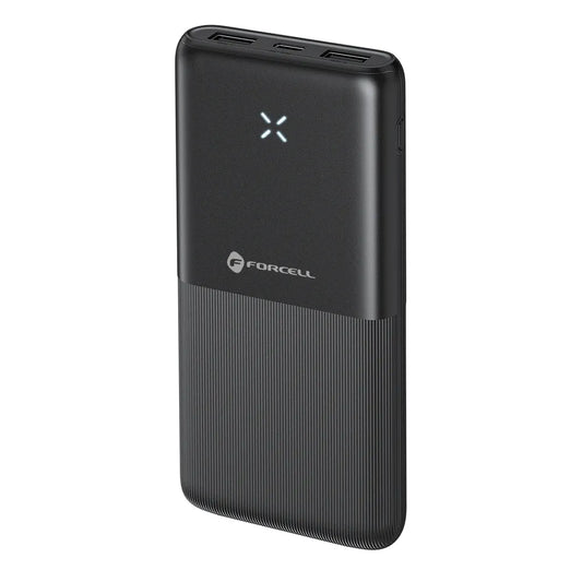 Forcell F-Energy S10K1 Powerbank – 10.000mAh Schwarz Schnellladung - MIZO.at