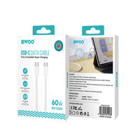 BWOO USB-C Cable BO-X284 | 60W Fast Charge Cable 1m White - MIZO.at