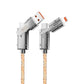 XO NB276 4-in-1 Ladekabel 60W, 1m – USB-C/Lightning/Micro-USB, Grau - MIZO.at