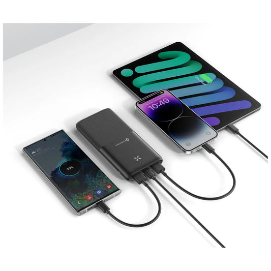Forcell F-Energy S10K1 Powerbank – 10.000mAh Schwarz Schnellladung - MIZO.at