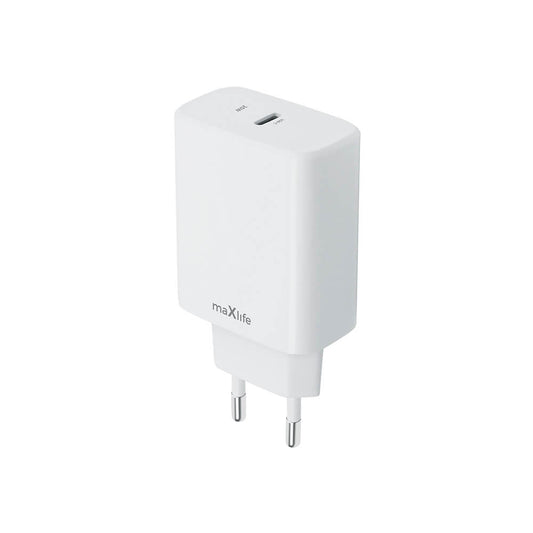 Maxlife USB-C Ladegerät 20W PD QC – Schnelllader Weiß - MIZO.at