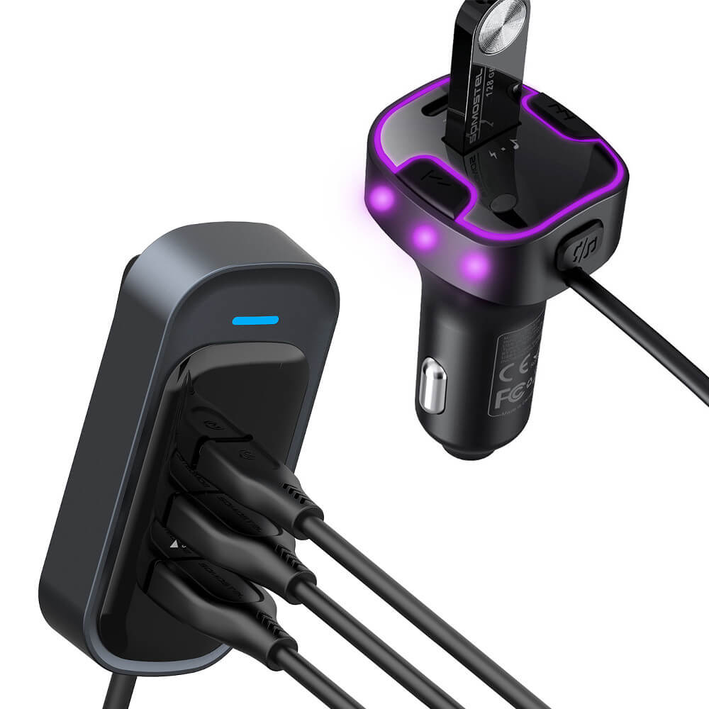 Somostel Multi-Port Netzteil 5 Anschlüsse 3.1A QC PD Schwarz - MIZO.at